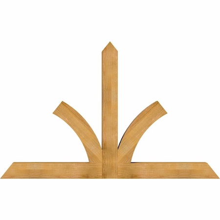Ekena Millwork Richland Rough Sawn Timber Gable Bracket, Western Red Cedar, 84"W x 53"H x 6"D x 6"F, 15/12 Pitch GBW084X53X0606RIC00RWR